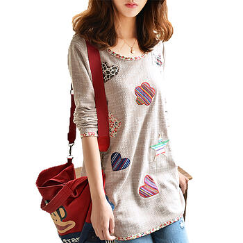 Sweet Korean Blouse with Cute Pattern