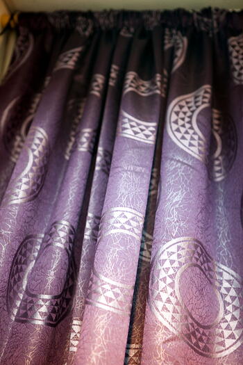 Curtain - Circle Pattern in Purple Theme