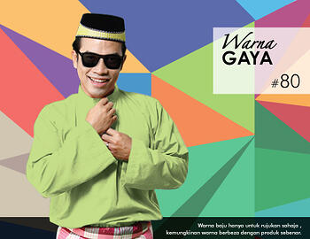 Baju Melayu -100 Warna Gaya 80 Green Size M