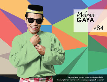 Baju Melayu -100 Warna Gaya 84 Green Size M
