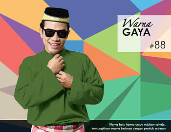 Baju Melayu -100 Warna Gaya 88 Green Size M