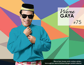 Baju Melayu -100 Warna Gaya 75 Blue Size L