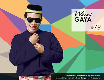 Baju Melayu -100 Warna Gaya 79 Blue Size XL