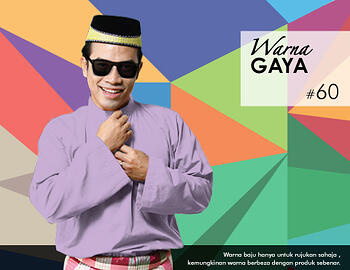 Baju Melayu -100 Warna Gaya 60 Purple Size L