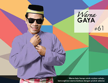Baju Melayu -100 Warna Gaya 61 Purple Size M