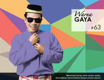 Baju Melayu -100 Warna Gaya 63 Purple Size M