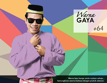 Baju Melayu -100 Warna Gaya 64 Purple Size XL