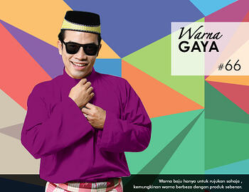 Baju Melayu -100 Warna Gaya 66 Purple Size XL