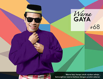 Baju Melayu -100 Warna Gaya 68 Purple Size L