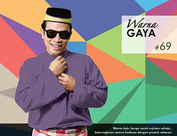 Baju Melayu -100 Warna Gaya 69 Purple Size S