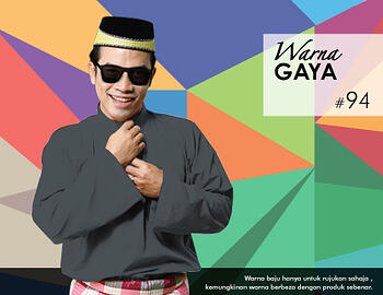 Baju Melayu -100 Warna Gaya 94 Black Size L