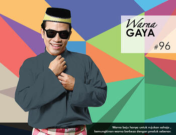 Baju Melayu -100 Warna Gaya 96 Black Size XL