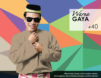 Baju Melayu -100 Warna Gaya 40 Brown Size XL