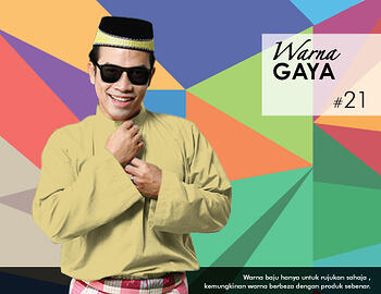 Baju Melayu -100 Warna Gaya 21 Yellow Size L