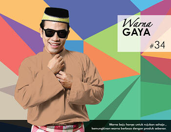 Baju Melayu -100 Warna Gaya 34 Orange Size XS
