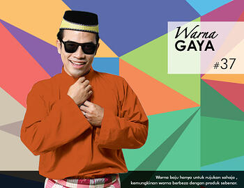 Baju Melayu -100 Warna Gaya 37 Orange Size XXL