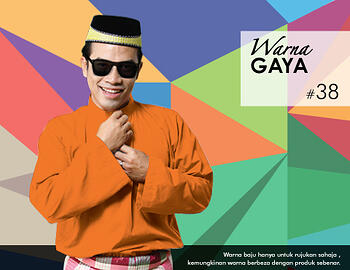Baju Melayu -100 Warna Gaya 38 Orange Size S