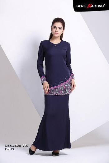 Baju Kurung Modern - GA812SU Col 79 Blue Size XXL