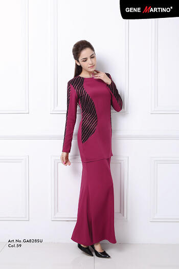 Baju Kurung Modern - GA828SU Col 59 Red Size M