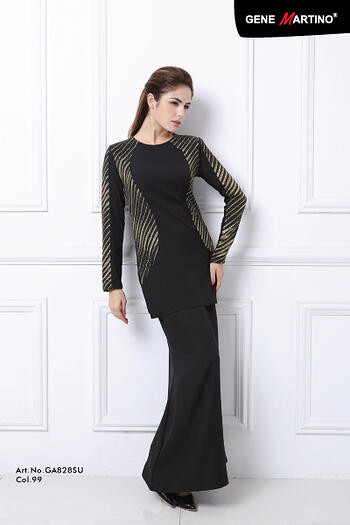 Baju Kurung Modern -  GA828SU Col 99 Black Size XL
