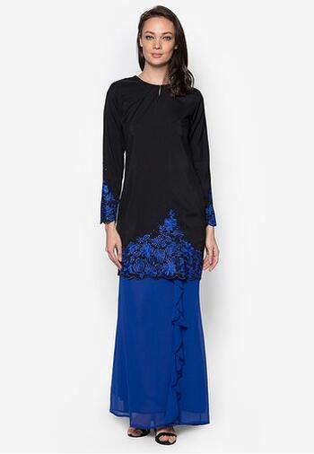 Baju Kurung Modern - GA642SU 9977 Blue/Black XS