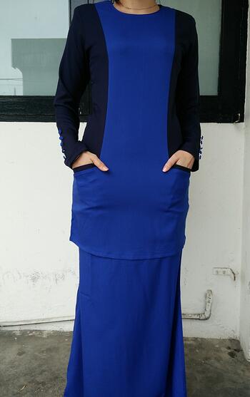 Baju Kurung Modern - GA830SU 7977 Blue XS