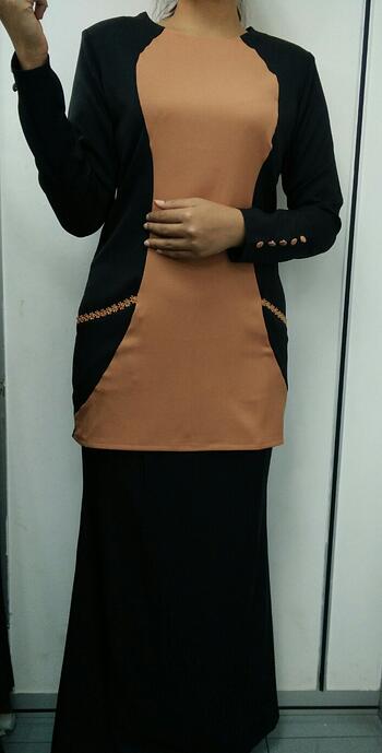 Baju Kurung Modern - GA836SU 9947 Black/Brown S