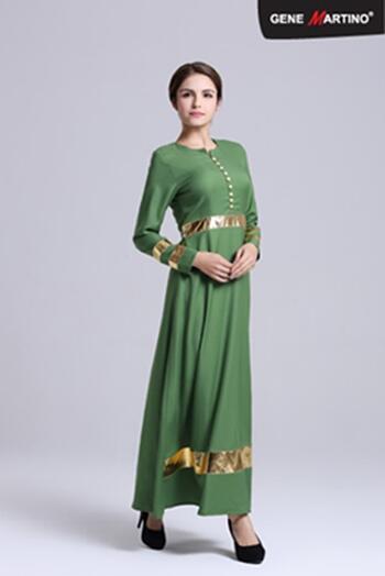 Jubah Modern - HA682FD Col 83 Green Size XL