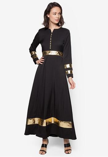 Jubah Modern - HA682FD Col 99 Black Size S